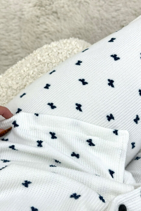 PIZHAME ME DIZAJN FJONGOSH KEMISHE+TUTA PER FEMRA NE NGJYRE TE BARDHE - 3