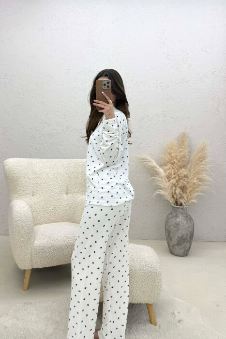 PIZHAME ME DIZAJN FJONGOSH KEMISHE+TUTA PER FEMRA NE NGJYRE TE BARDHE - 5