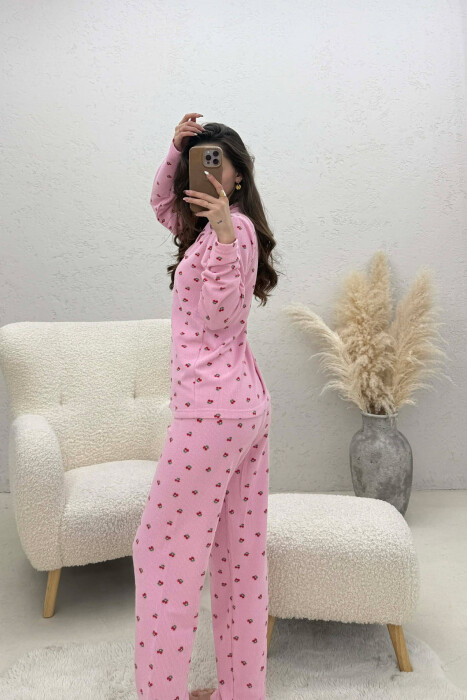 PIZHAME ME DIZAJN ME QERSHI KEMISHE+TUTA PER FEMRA NE NGJYRE ROZE - 5