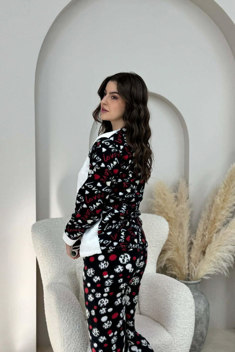 BUTTERFLY DETAIL POLAR WOMAN PIJAMAS WHITE-E BARDHE - 3