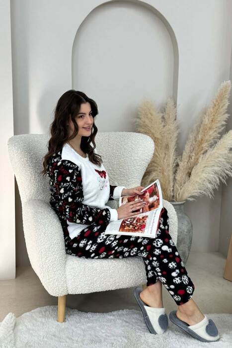 BUTTERFLY DETAIL POLAR WOMAN PIJAMAS WHITE-E BARDHE - 6