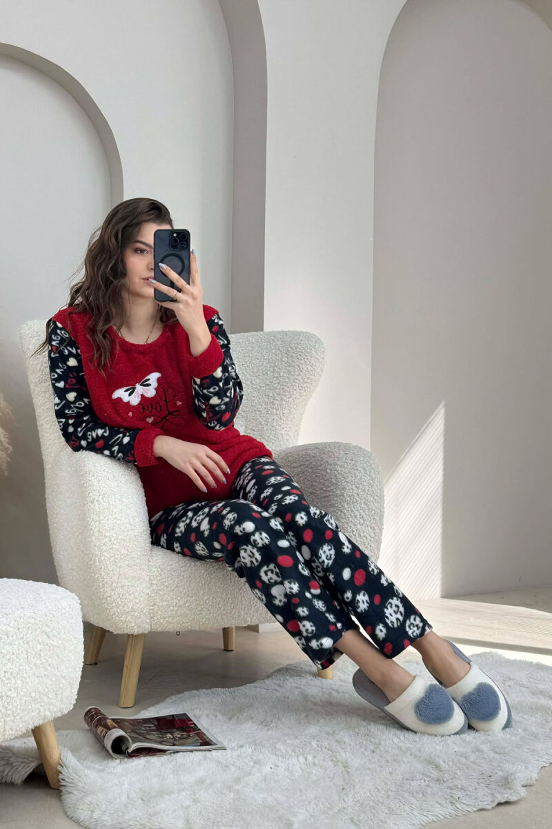 PIZHAME POLARE BLUZE + TUTA PER FEMRA NE NGJYRE TE KUQE - 6