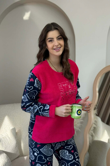 PIZHAME POLARE BLUZE + TUTA PER FEMRA NE NGJYRE CIKLAMI - 2