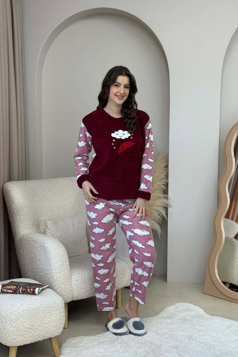 PIZHAME POLARE ME DETAJE ME RE PER FEMRA NE NGJYRE VISHNJE - 1