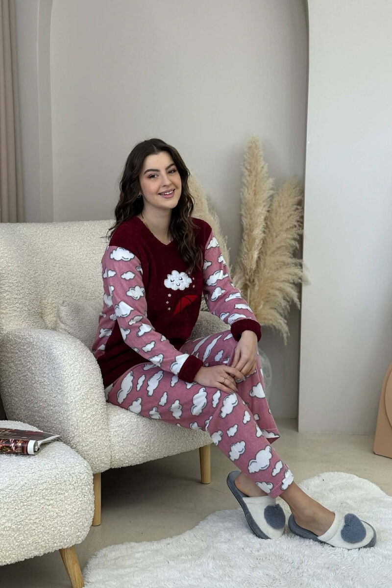 PIZHAME POLARE ME DETAJE ME RE PER FEMRA NE NGJYRE VISHNJE - 7