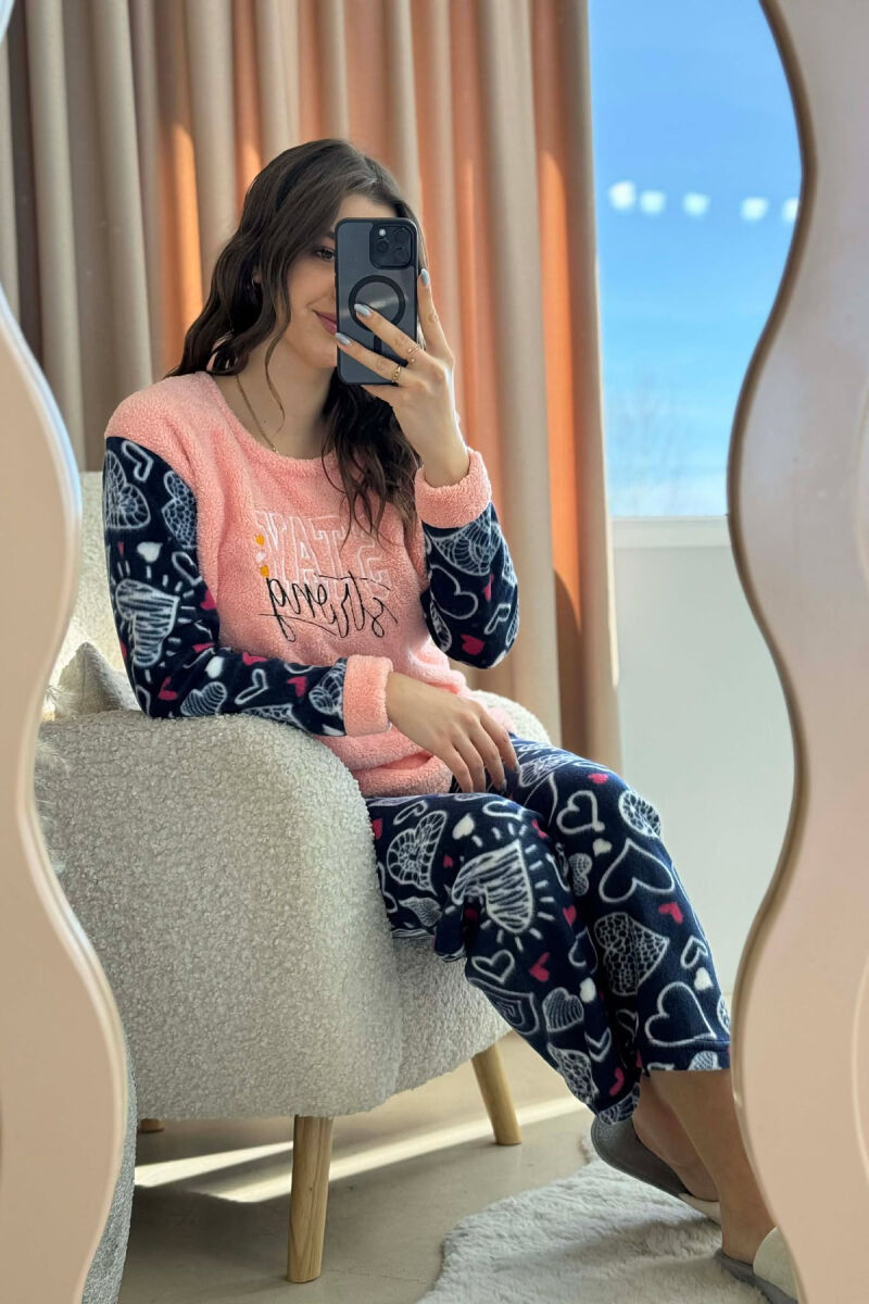 PIZHAME POLARE ME SHKRIME BLUZE + TUTA PER FEMRA NE NGJYRE TE KUQE - 4