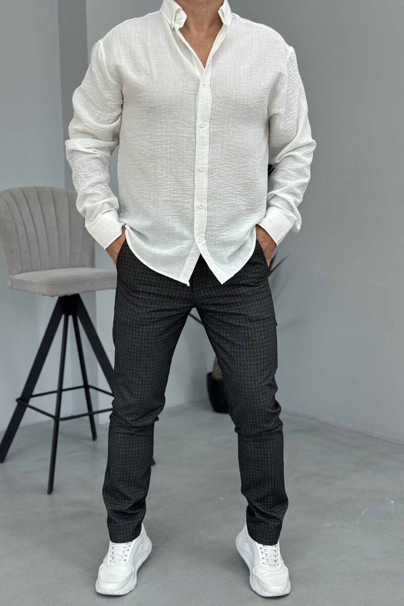 PLAID DESIGN CLASSIC MEN PANTS DARK GREY/GEE - 2