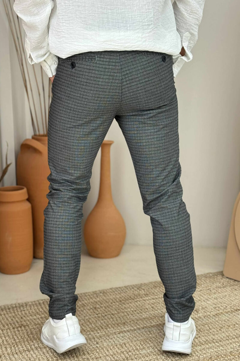 PLAID DESIGN CLASSIC MEN PANTS GREY/GRI - 5