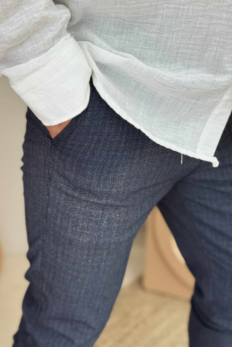 PLAID DESIGN CLASSIC MEN PANTS LIGHTBLUE/BZ - 2