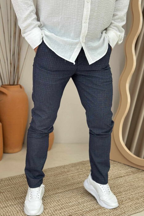 PLAID DESIGN CLASSIC MEN PANTS LIGHTBLUE/BZ - 3