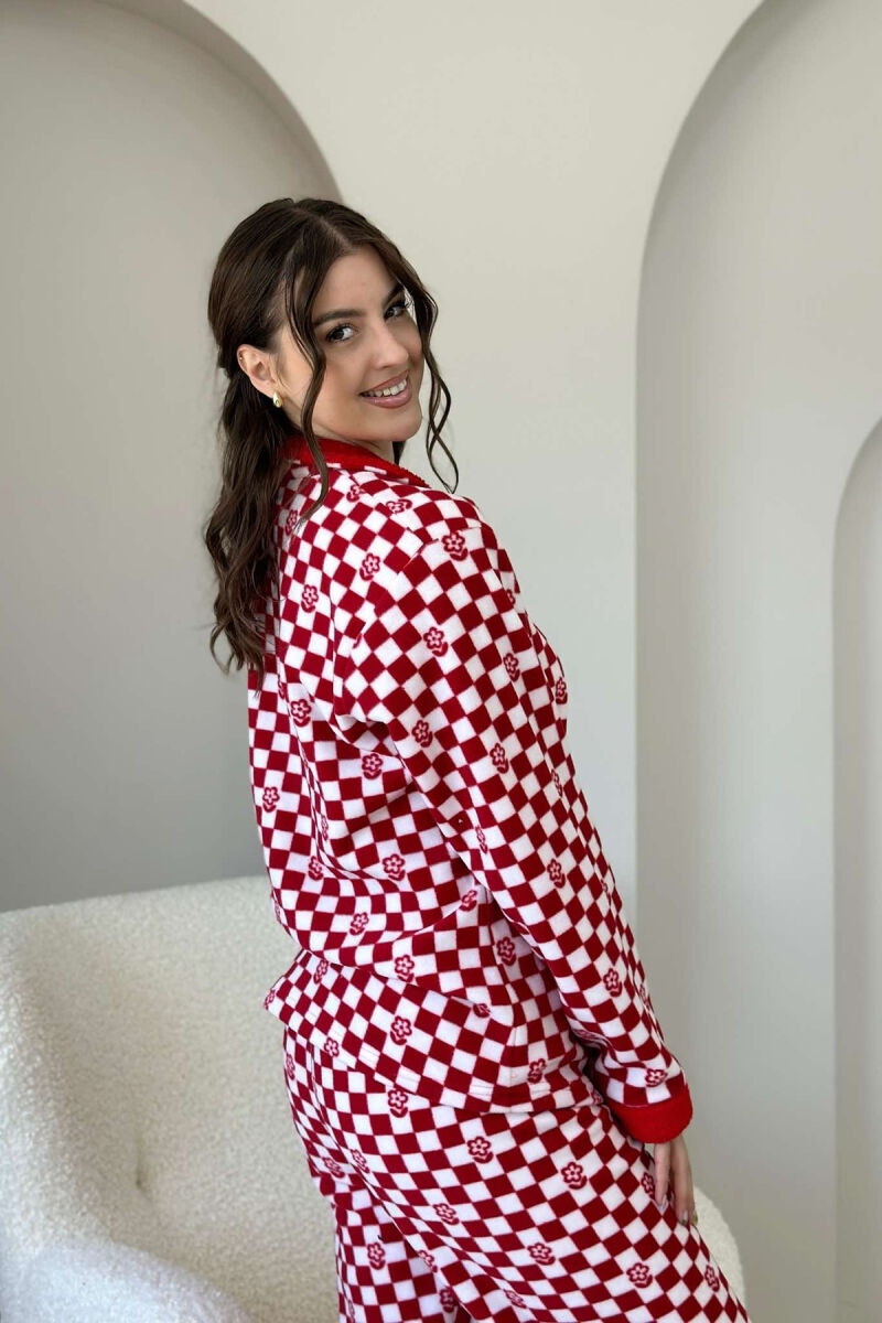 PLAID WOMEN PYJAMAS WHITE-RED/BAKU - 4