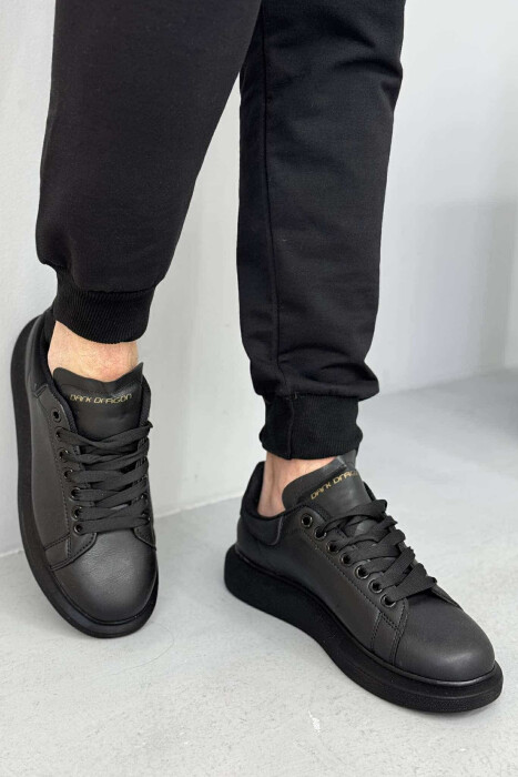 PLATFORM LACING MEN SNEAKERS BLACK/ E ZEZE - 3