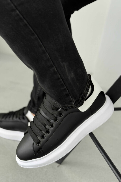 PLATFORM LACING MEN SNEAKERS BLACK-WHITE/ZEBA - 2