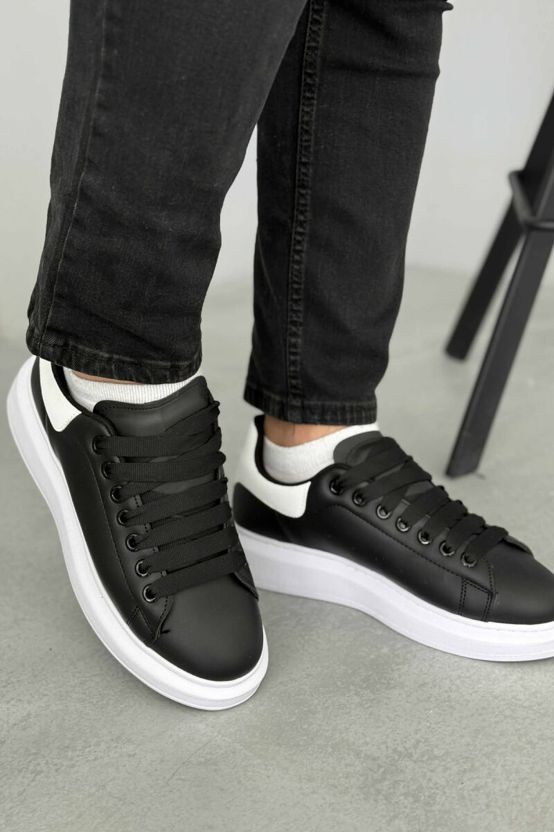 PLATFORM LACING MEN SNEAKERS BLACK-WHITE/ZEBA - 3