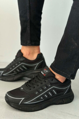 PLATFORM LACING RUNNING MEN SNEAKERS BLACK/ E ZEZE 