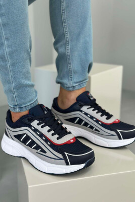 PLATFORM LACING RUNNING MEN SNEAKERS BLUE-WHITE/BLBA 