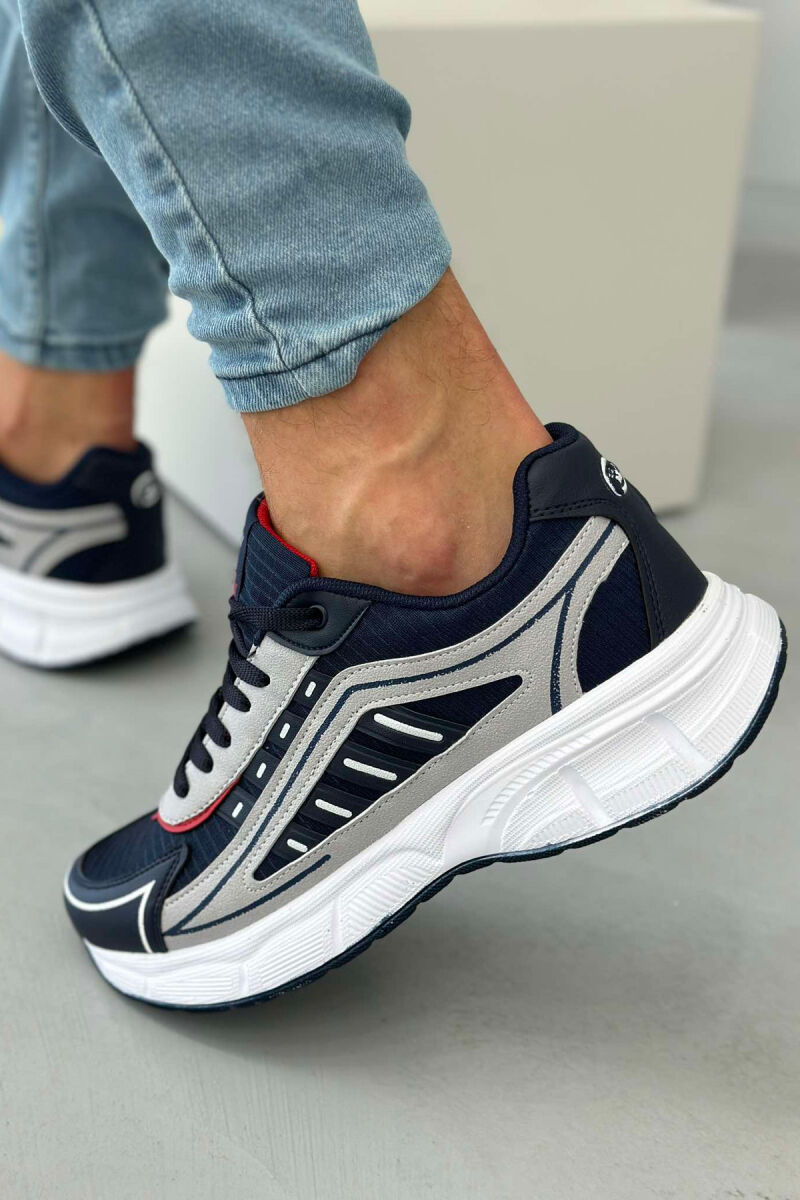 PLATFORM LACING RUNNING MEN SNEAKERS BLUE-WHITE/BLBA - 2