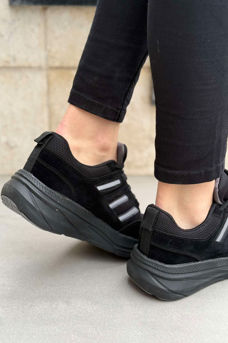 PLATFORM LACING RUNNING WOMEN SNEAKERS BLACK/ E ZEZE - 4