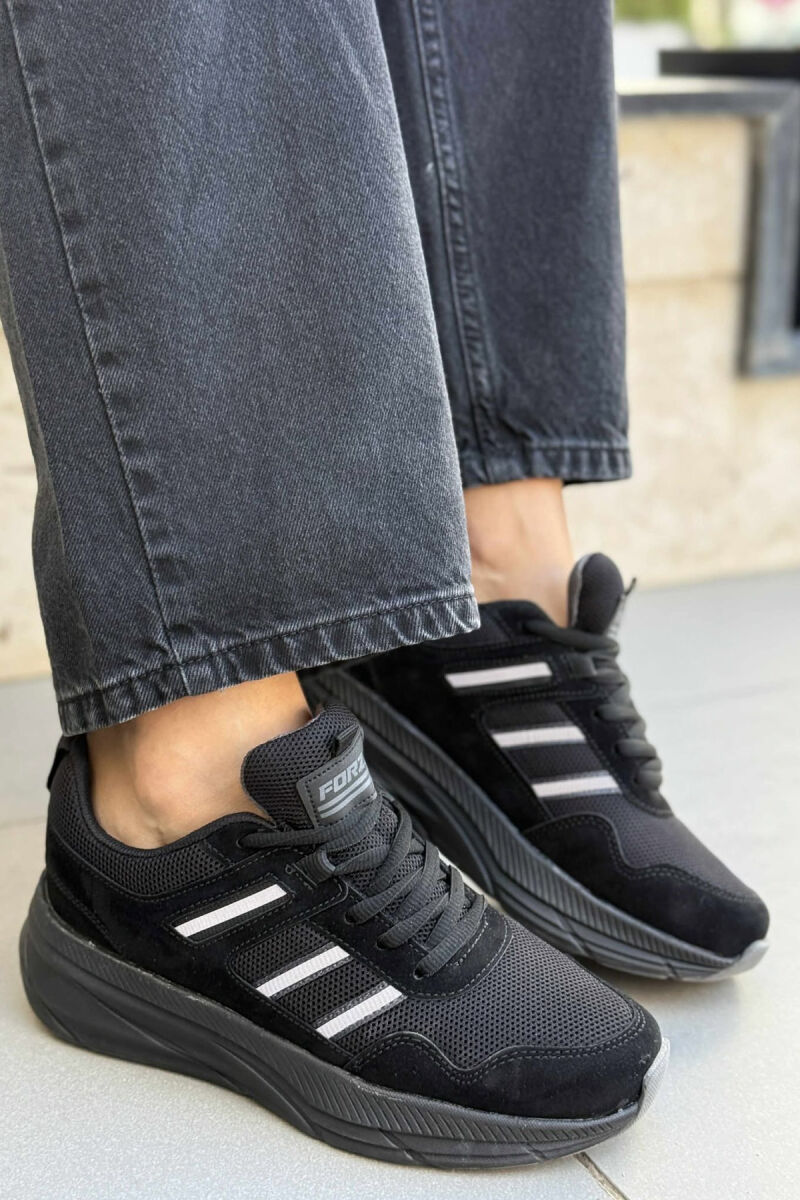 PLATFORM LACING RUNNING WOMEN SNEAKERS BLACK/ E ZEZE - 2