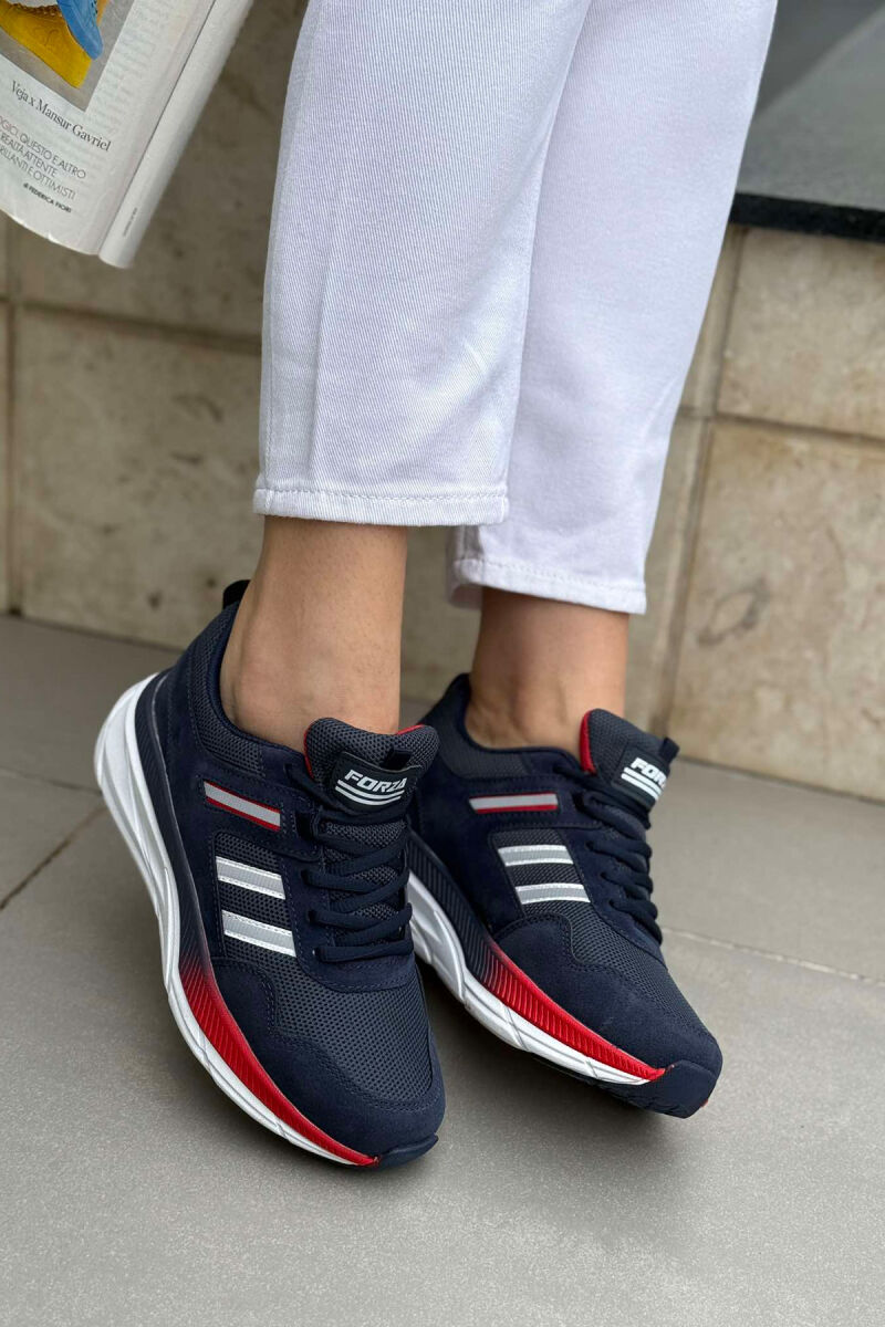 PLATFORM LACING RUNNING WOMEN SNEAKERS BLUE/BLU - 2