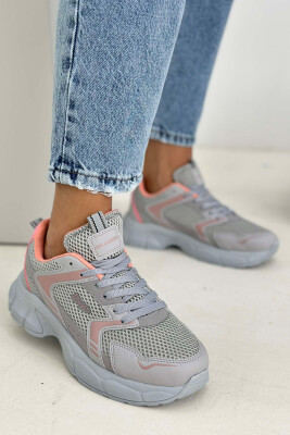 PLATFORM LACING RUNNING WOMEN SNEAKERS LIGHT GREY/GZ 