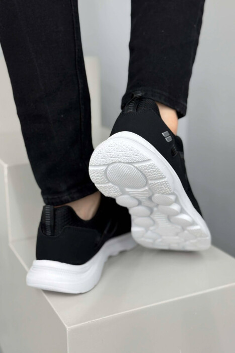 PLATFORM LACING SIMPLE MEN SNEAKERS BLACK-WHITE/ZB - 2