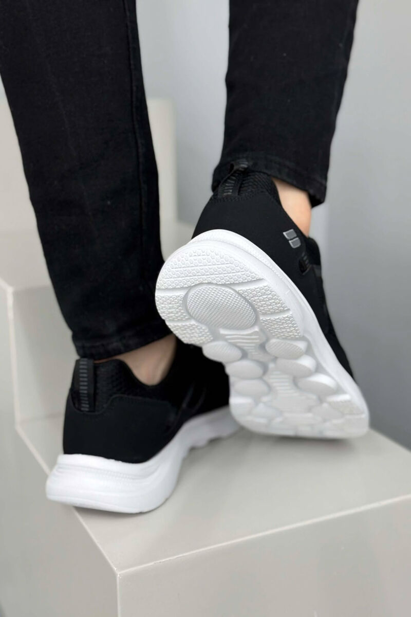PLATFORM LACING SIMPLE MEN SNEAKERS BLACK-WHITE/ZB - 2