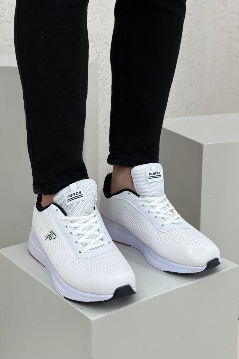 PLATFORM LACING SIMPLE MEN SNEAKERS WHITE-E BARDHE - 1