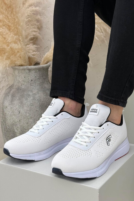 PLATFORM LACING SIMPLE MEN SNEAKERS WHITE-E BARDHE - 2