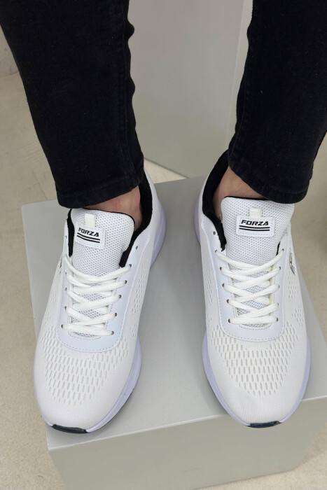 PLATFORM LACING SIMPLE MEN SNEAKERS WHITE-E BARDHE - 3
