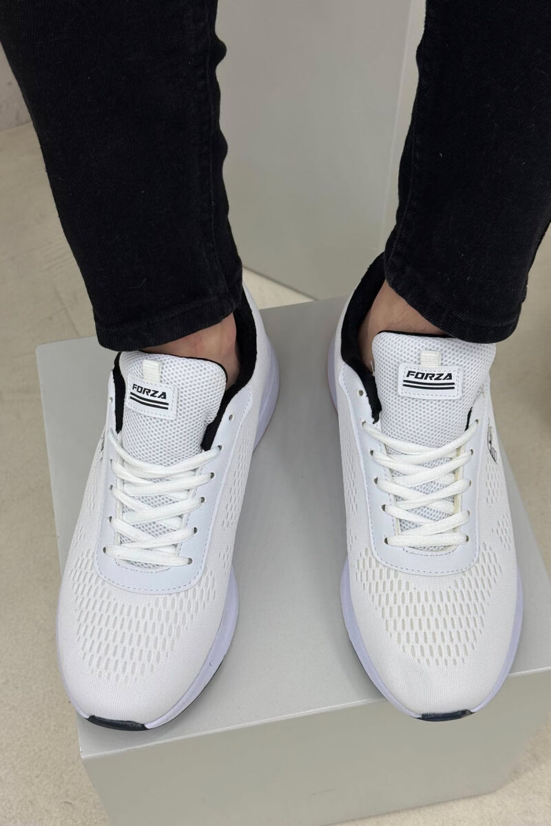 PLATFORM LACING SIMPLE MEN SNEAKERS WHITE-E BARDHE - 3
