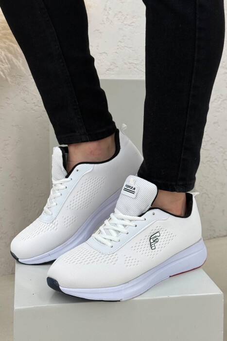 PLATFORM LACING SIMPLE MEN SNEAKERS WHITE-E BARDHE - 4
