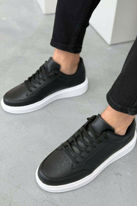 PLATFORM SIMPLE MEN SNEAKERS BLACK-WHITE/ZEBA - 2