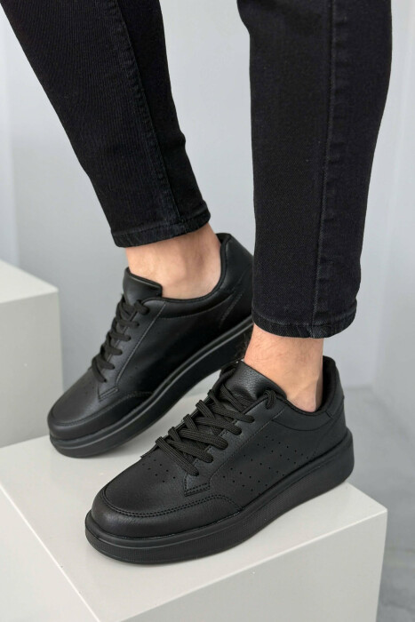 PLATFORM SIMPLE MEN SNEAKERS BLACK/ E ZEZE 