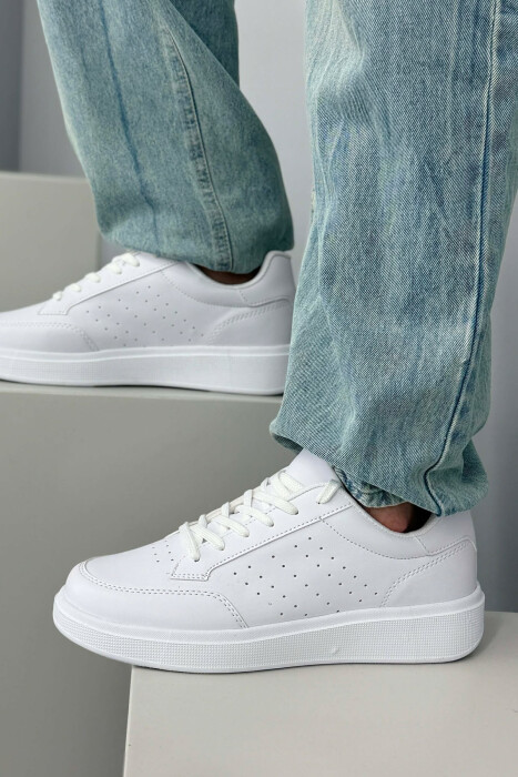 PLATFORM SIMPLE MEN SNEAKERS WHITE-E BARDHE - KLAUDIO FASHION