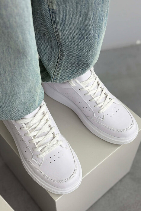 PLATFORM SIMPLE MEN SNEAKERS WHITE-E BARDHE - 3