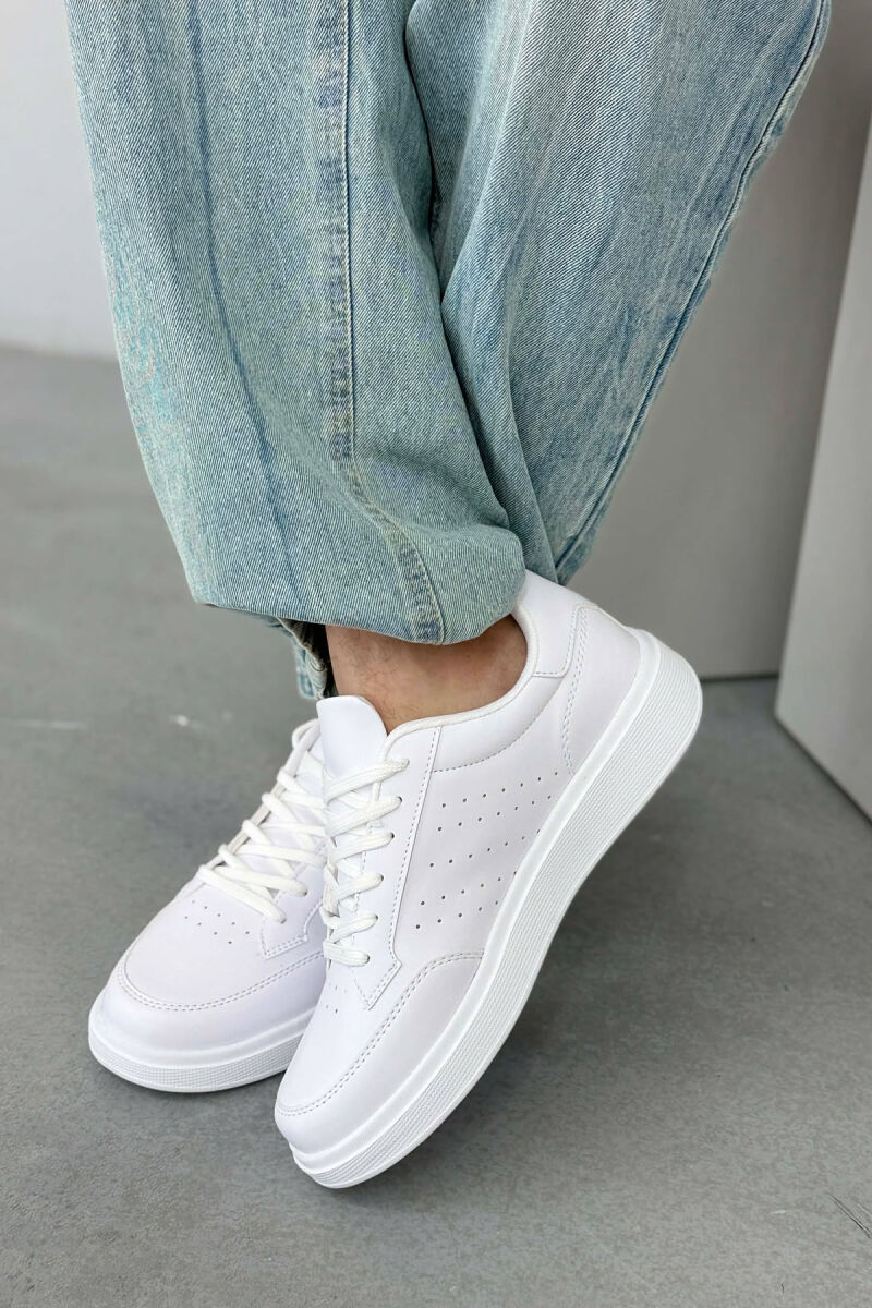 PLATFORM SIMPLE MEN SNEAKERS WHITE-E BARDHE - 5