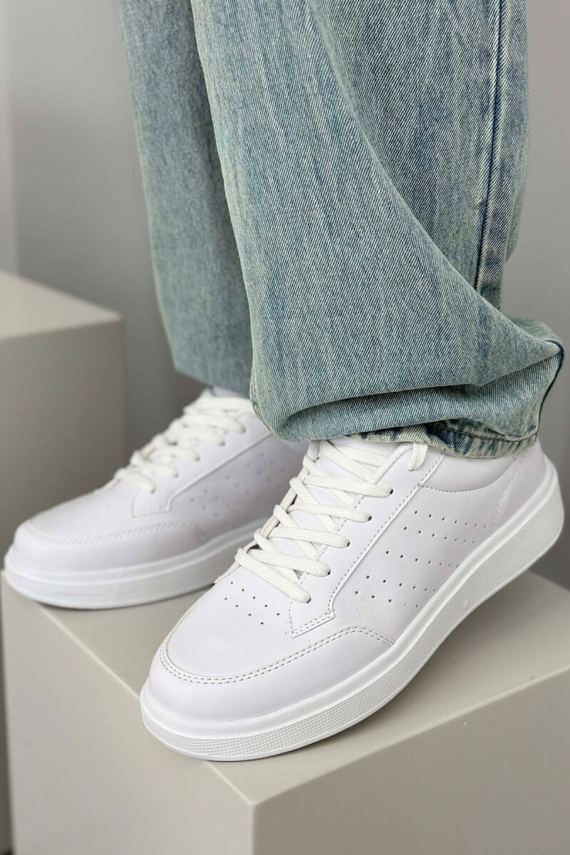 PLATFORM SIMPLE MEN SNEAKERS WHITE-E BARDHE - 6