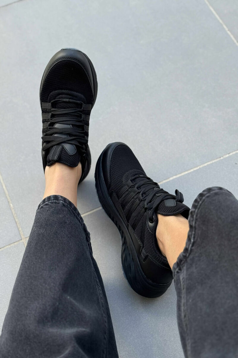 PLATFORM SIMPLE WOMEN SNEAKERS BLACK/ E ZEZE - 5