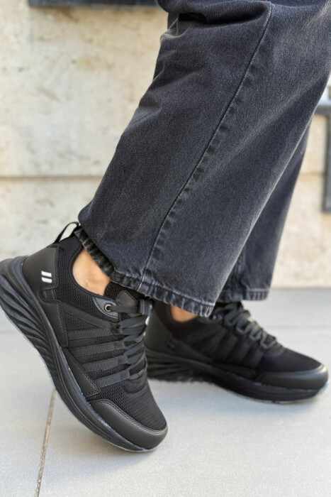 PLATFORM SIMPLE WOMEN SNEAKERS BLACK/ E ZEZE - 3