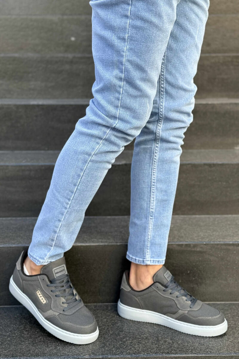 PLATFORM STARS DESIGNED SIMPLE MEN SNEAKERS GREY/GRI - 3