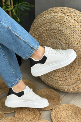 PLATFORM WOMAN SNEAKERS WHITE-BLACK/BAZE 