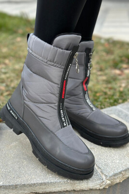 PLATFORM ZIPPER WOMAN CREW BOOTS GREY/GRI 