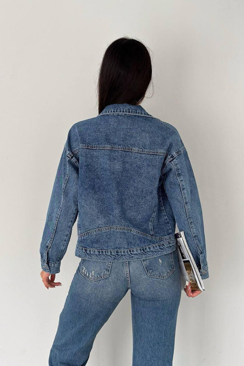 POCKET BUTTONS DENIM WOMAN JACKET BLUE/BLU - 2