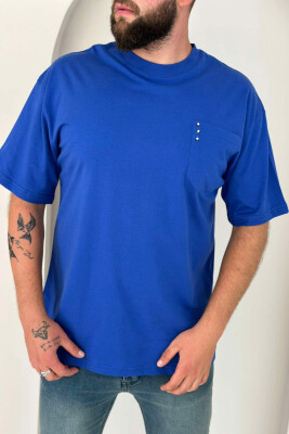 POCKET DETAIL ONE COLOR MEN T-SHIRT BLUE/BLU 