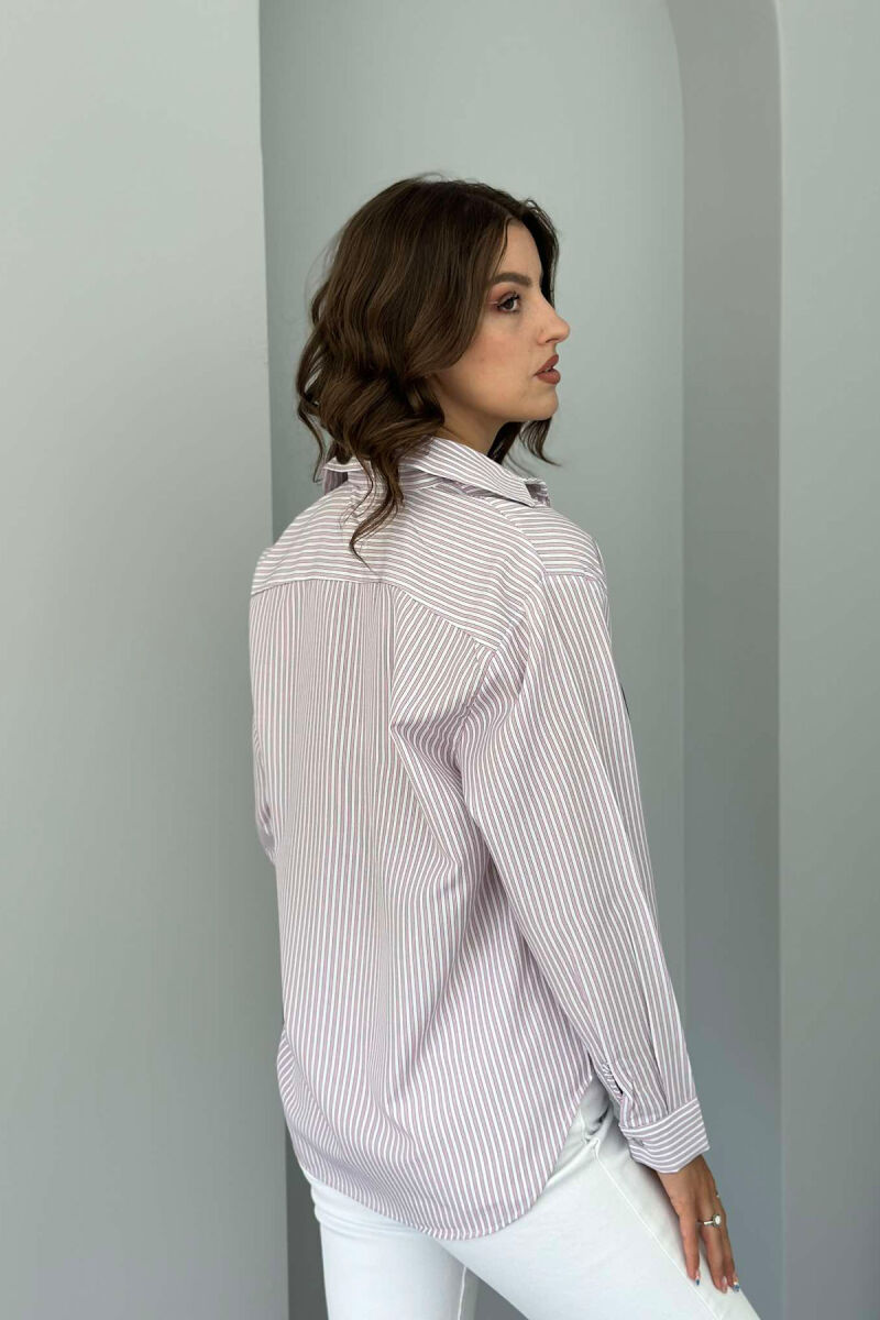 POCKET DETAILS WOMEN SHIRT PINK/ROZE - 5