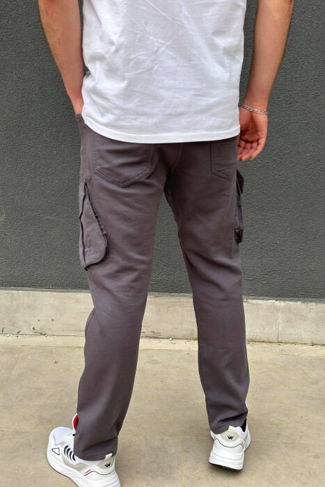 POCKET MEN CARGO PANTS DARK GREY/GEE - 5