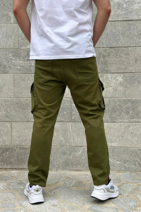 POCKET MEN CARGO PANTS GREEN/JESHILE - 3