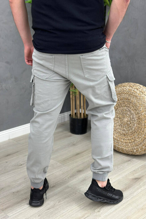 POCKET MEN CARGO PANTS GREY/GRI - 3