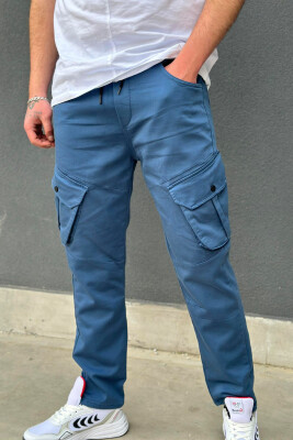 POCKET MEN CARGO PANTS LIGHTBLUE/BZ 